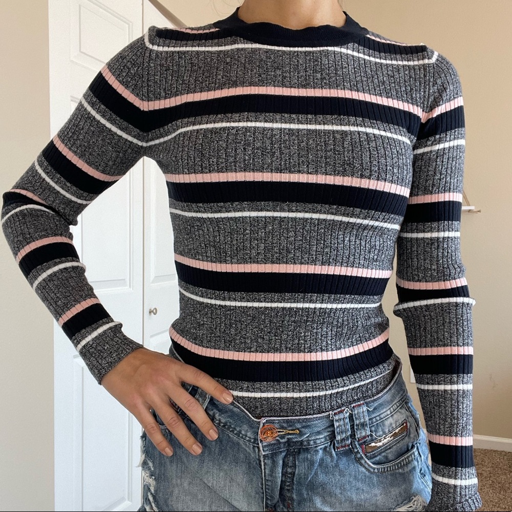 H&M stripes long sleeve top